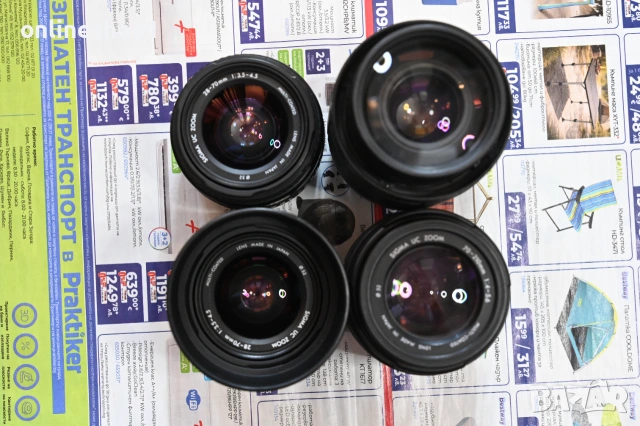 Комплект 4 бр обективи Sigma за Nikon (За почистване / Части) 20 евро за всички