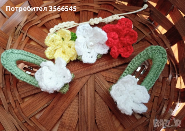 Ръчно изплетени фибички, снимка 7 - Шноли, диадеми, ленти - 54990337