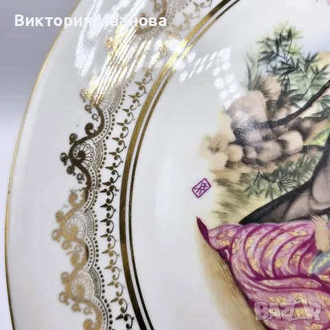 Декоративна чиния Азия, снимка 3 - Антикварни и старинни предмети - 55363469