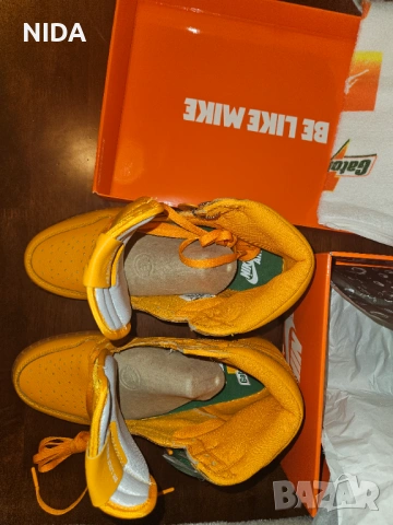 Маратонки Nike Air Jordan 1 Retro Hi “Gatorade” - 45 EU / 10 UK - Нови - Уникат!, снимка 5 - Маратонки - 54804740