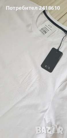 Armani Exchange A/X ICON Organic Cotton Mens Size L НОВО! ОРИГИНАЛ! Мъжка Тениска!