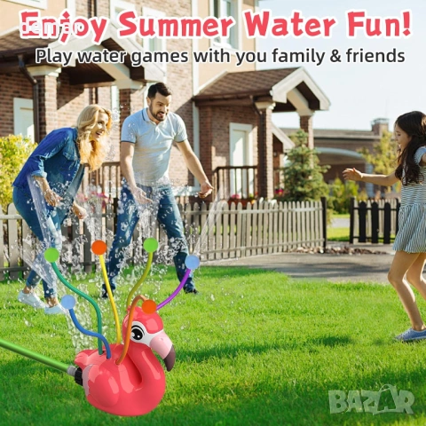 Разпръсквач за вода за деца, с 6 мърдащи се тръбички, гъбени топки, снимка 5 - Други - 54054911