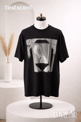 €305 Автентична мъжка тениска Givenchy Tee Statue Oversized M Medium Black , снимка 4 - Тениски - 52119074
