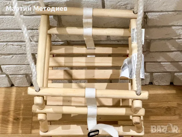 Чисто нова, неизползвана детска дървена люлка, снимка 3 - Други - 55501711
