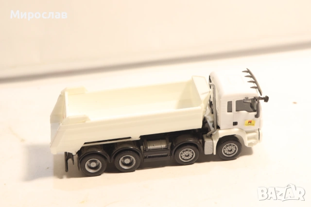 HERPA 1:87 H0 MAN САМОСВАЛ ГОНДОЛА КАМИОН МОДЕЛ КОЛИЧКА, снимка 8 - Колекции - 54396311