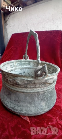 Малко медно котле менче, снимка 5 - Антикварни и старинни предмети - 54600556