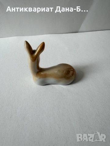 Ретро порцеланова фигурка „Лежаща сърна“ – Винтидж декорация, снимка 2 - Антикварни и старинни предмети - 54237889