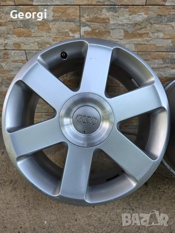 Продавам ОРИГИНАЛНИ джанти 17 ' цола 5x112 AUDI A4,a6 7,5J ET45 централен отвор 57,1, снимка 4 - Гуми и джанти - 55021486