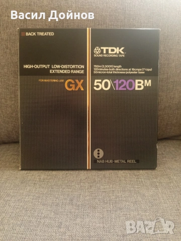 Магнетофонна ролка с лента TDK GX 50/120BM, снимка 4 - Други - 55159878
