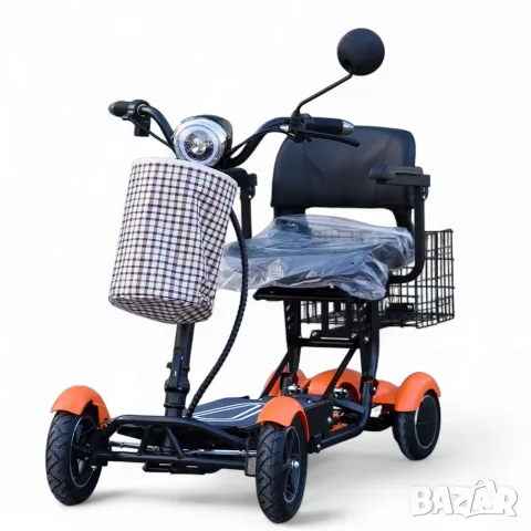 Олекотена сгъваема електрическа четириколка 750W, с литиевa батерия, 10Ah, Max Motors