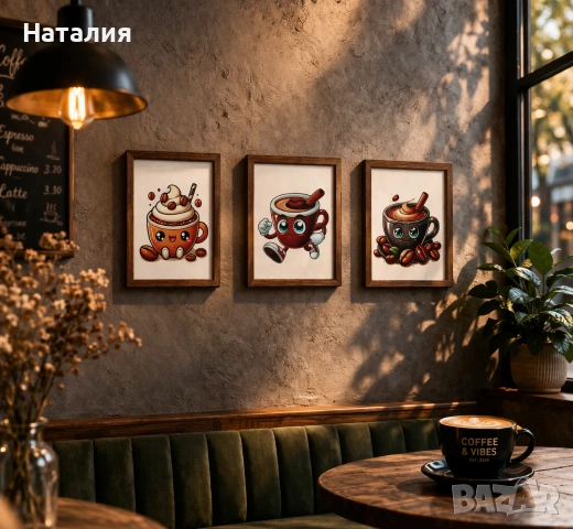 Рамки с весели кафета, снимка 2 - Картини - 54106886