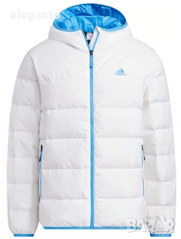 Оригинална дамска пухенка adidas Logo Printed White Puffer Jacket , XS размер 