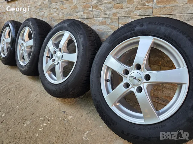 Продавам ОРИГИНАЛНИ Джанти+гуми 15 ' цола 5x112 57,1 Audi a4,a6,a8 Pasat 4,5. 6 1/2J ET38 DEZENT, снимка 3 - Гуми и джанти - 55468902