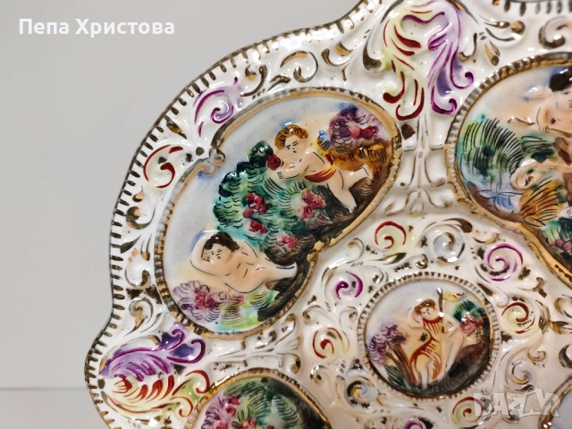 порцеланово плато/стенна чиния Bassano , снимка 5 - Декорация за дома - 54773750