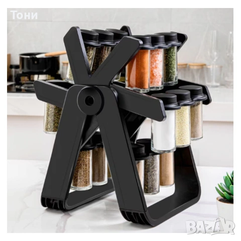  Компактен грил и сандвич преса 2 в 1 + Подарък Стилен въртящ се органайзер за подправки, снимка 3 - Тостери - 54140050