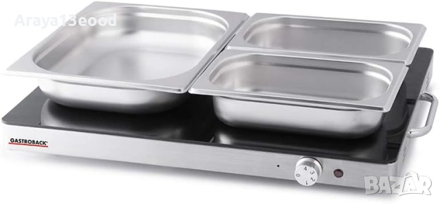 Подгряваща плоча GASTROBACK Design 400W с термостъкло и регулируема температура, снимка 5 - Обзавеждане на кухня - 55218384
