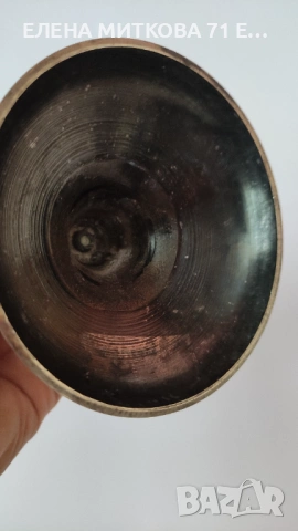 Двойка старинни свещници от метал, снимка 5 - Други ценни предмети - 54019783