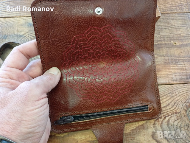 Ръчно изработен дамски кожен портфейл , снимка 7 - Портфейли, портмонета - 54228694