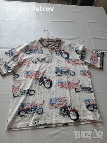 Harley Davidson, American Flag Фанелка с къс ръкав, снимка 2 - Блузи - 55132382