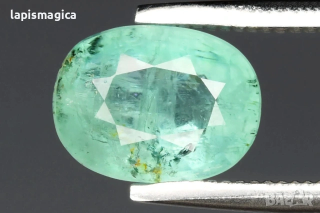 Естествен смарагд от Нигерия 1.16ct 7.5x5.7mm овална шлифовка