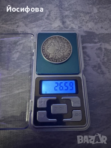 Morgan Dollar 1879 – сребърна монета, снимка 3 - Нумизматика и бонистика - 55659115