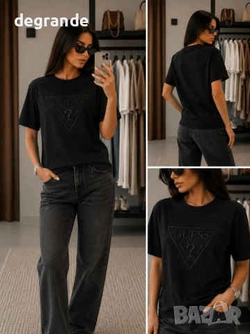 🎀Дамска Тениска Guess Лого Бродерия