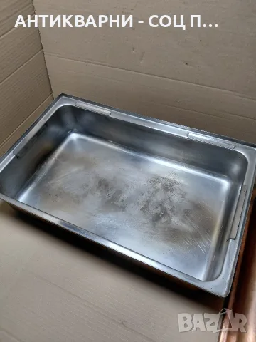 Стара Голяма Дълбока Хром Помеднена Тава За Печене На Месо 5кг. НОМЕР 289., снимка 6 - Прибори за хранене, готвене и сервиране - 55647430