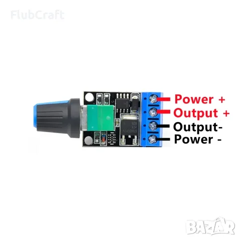 PWM DC контролер на скоростта на мотора 5V 12V 16V 10A, снимка 3 - Друга електроника - 55492751