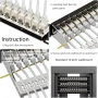 iwillink 12-портов RJ45 Patch Panel Cat7 STP – Екраниран, за стенен или Rack монтаж, снимка 5
