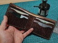 Кожен портфейл ръчна изработка , снимка 3