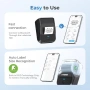 Нов Bluetooth термо етикетен принтер PM240 2 инча с 3 ролки етикети за дом офис училище, снимка 2