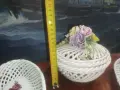 Автентичен комплект винтидж изделия от италиански порцелан/майолика от Басано , снимка 16