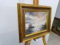 Картина с кораб (маслени бои) – Нидерландия, снимка 2
