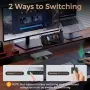Suidek USB C KVM превключвател за 1 монитор и 2 компютъра, нов, снимка 6