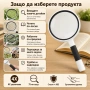 Увеличителна ръчна лупа за четене 4X увеличение стъклена леща деца насекоми работа с дръжка джобна, снимка 5