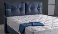 Луксозен Турски Спален Комплект  ROYAL BLUE :Синьо Кадифе 160/200 см. + Дишащ Покет Матрак 25 см, снимка 1