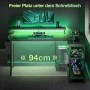 L бюро Coleshome LED 120x80 с контакти черно, снимка 7