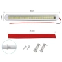 LED плафон за автомобил 120 SMD 2835, 12-85V – Универсално осветление за багажник и купе 10384, снимка 3