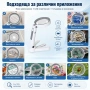 Акумулаторна ръчна увеличителна лупа с LED осветление USB зареждане за четене 4X увеличение и скала, снимка 7
