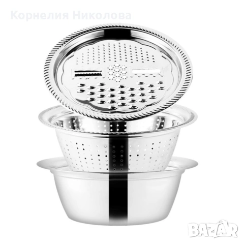 Многофункционално ренде 3в1 с купа за салата и съд за отцеждане, снимка 7 - Други - 54211006