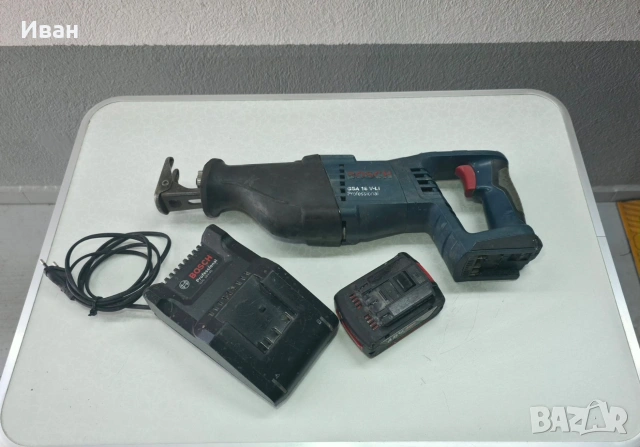 Саблен трион Bosch GSA 18 Li с батерия 4ah и зарядно