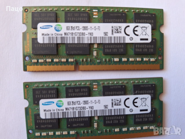 SAMSUNG Memory 16GB/16  две/ 2Rx8 PC3L-12800S-11-13-F3 RAM, снимка 5 - Части за лаптопи - 54985315