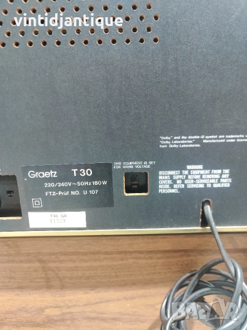 Ретро аудио система Graetz T30 Hifi-System, снимка 7 - Антикварни и старинни предмети - 54422930