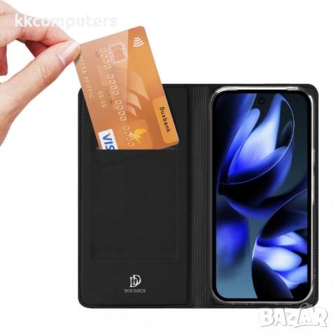 Кожен Калъф за Google Pixel 10a DUX DUCIS Skin Pro с Визитник, Стойка и Протектор – 2 цвята, снимка 3 - Калъфи, кейсове - 54696850
