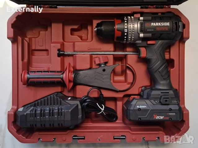 Ударна бормашина Parkside Performance PSBSAP 20 Li D4 + Smart батерия + зарядно - гаранция, снимка 3 - Бормашини - 54693151