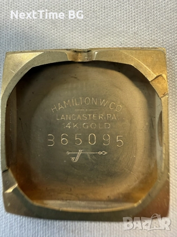 Златен часовник Hamilton 14k (585) 1960 г. много запазен , снимка 11 - Мъжки - 55414172