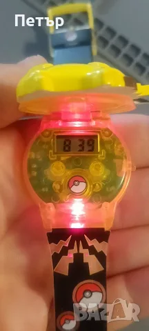 Оригинален ретро часовник Nintendo Pokémon - Pikachu (1998 г.) / Vintage C-Watch, снимка 3 - Детски - 55400388