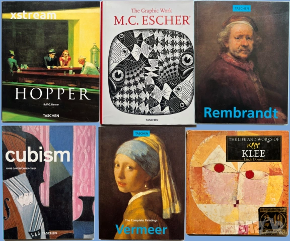 ART Books, Taschen Art Books, M.C. Escher, Edward Hopper, Vermeer, Книги Изкуство Албуми