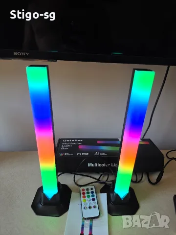 Ustellar Multicolor Light Bar – 2 бр. RGB LED лампи за TV / Gaming / PC Продавам комплект Ustellar 