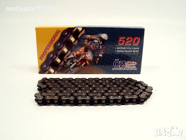 Вериги CZ 520 MX gold/black, 520 EC-професионални за мото крос, снимка 2 - Части - 55494610